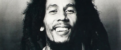Usmívající se Bob Marley